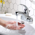Bathroom Faucet 1 Handle Low Arc Lead Free Single Handle 4 inch Centerset Bathroom Sink Faucet